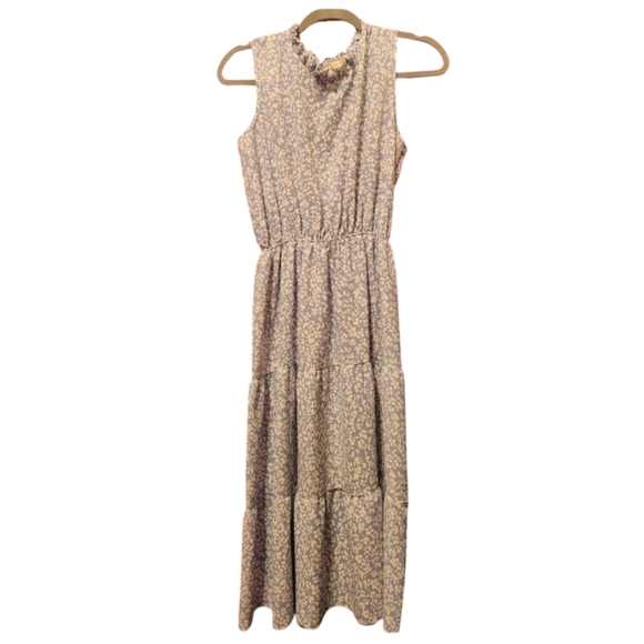 Blue dress with white pattern - Picture 1 of 5